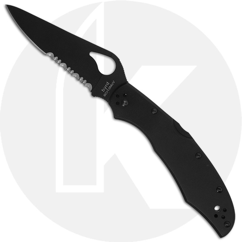 Spyderco Cara Cara 2 SS, Black Part Serrated, SP-BY03BKPS2