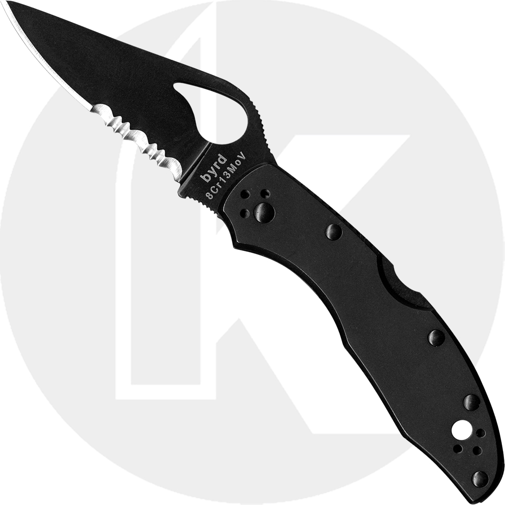 Spyderco Meadowlark 2 SS, Black Part Serrated, SP-BY04BKPS2