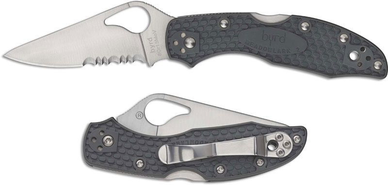 Spyderco C144GP/ / Coltello Byrd Meadow Lark Grigio by04ps