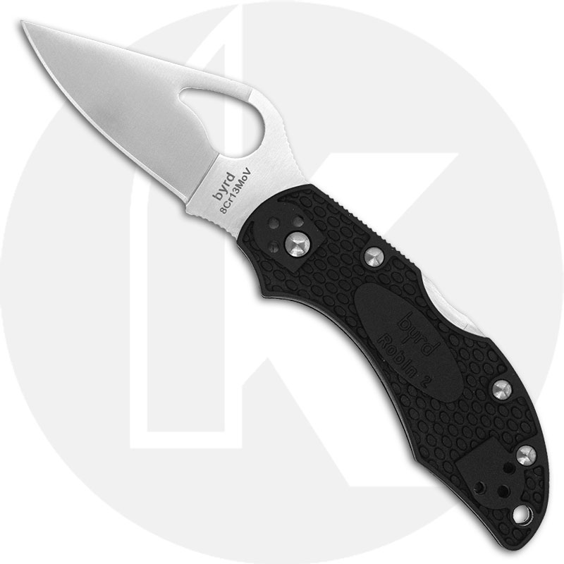 Spyderco Byrd Knife, Robin2 FRN, SP-BY10PBK2