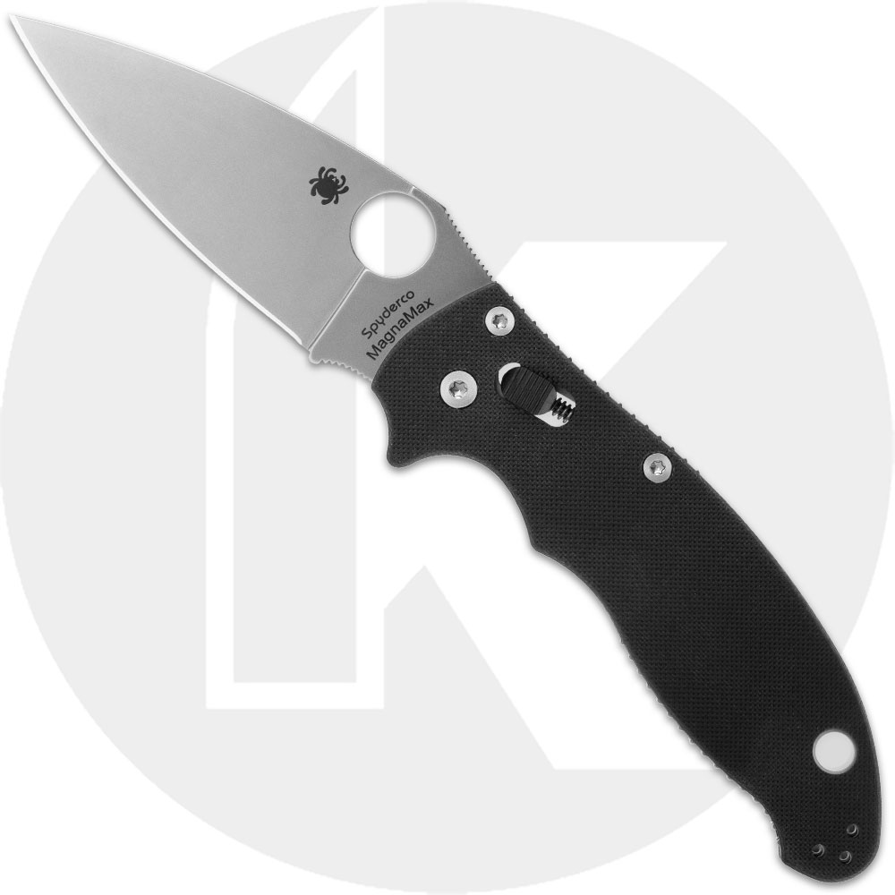 Spyderco Manix 2 C101GP2 Knife - MagnaMax Leaf Blade - Black G10