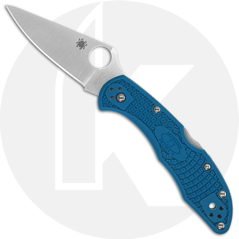 Spyderco Knives Spyderco Delica 4 Lightweight, Blue, SP-C11FPBL