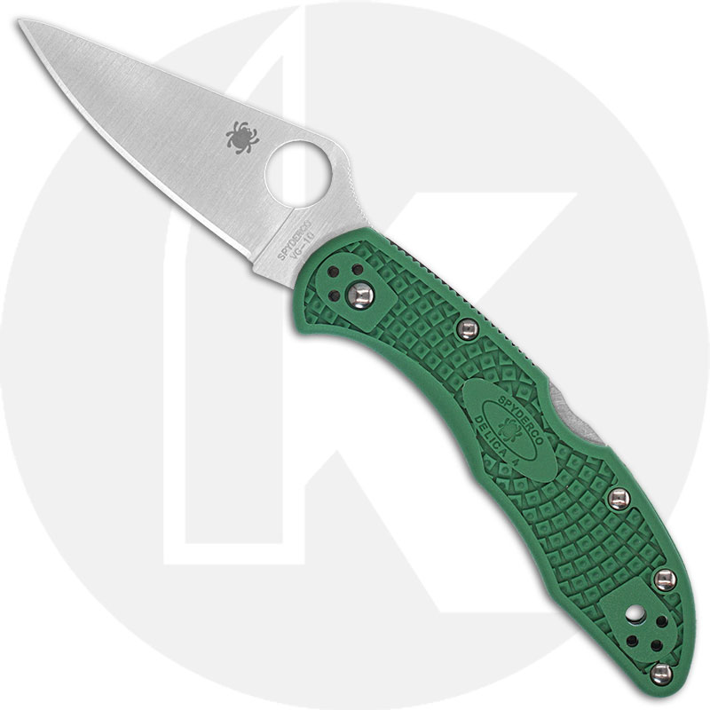 Spyderco Knives Spyderco Delica 4 Lightweight, Green, SP-C11FPGR