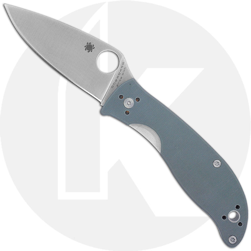 Spyderco C220GPGY Polestar Knife, 3.3 Inch CTS BD1 Blade, Gray G10 Handle