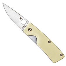 Spyderco C221GPWH Lil Nilakka Knife Flash Batch, RWL 34 Stainless Steel Blade, Polished White G10 Handle - Discontinued Item � S
