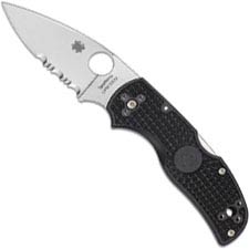 Spyderco Native 5 FRN Knife, Part Serrated, SP-C41PSBK5