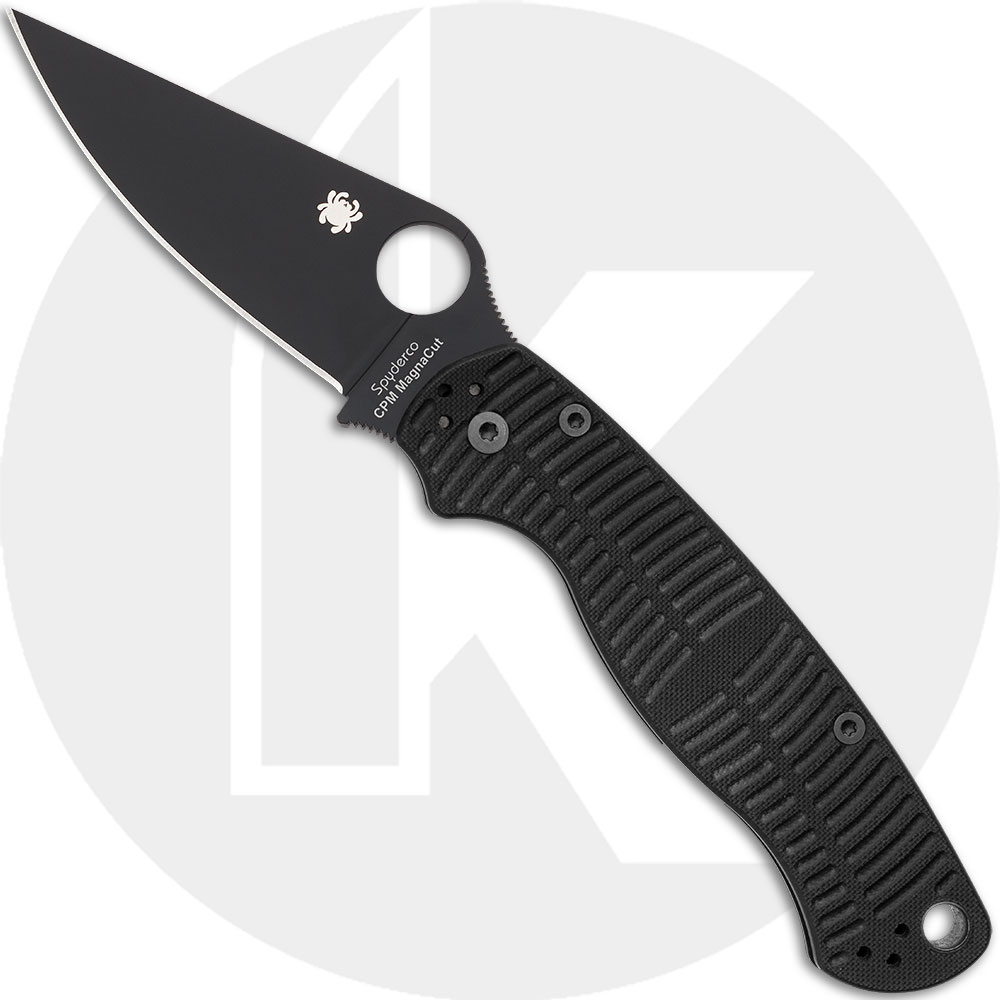 Spyderco Para Military 2 Salt C81GMCBKP2 Knife - DLC CPM MagnaCut - Black G10 - USA Made