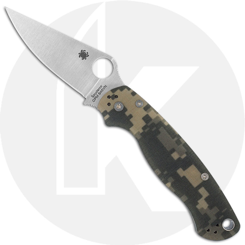 Spyderco Para Military 2 C81GPCMO2 - Satin CPM S45VN - Camo G10 - Compression Lock - USA Made