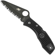 Spyderco Salt I, Serrated Black Blade and Black Handle, SP-C88SBBK