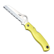 Spyderco Atlantic Salt Knife - Serrated H-2 - Yellow Handle