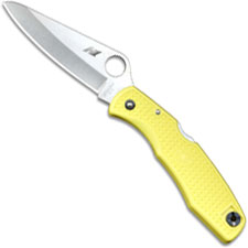 Spyderco Knives Spyderco Pacific Salt Knife, Yellow Handle, SP-C91PYL
