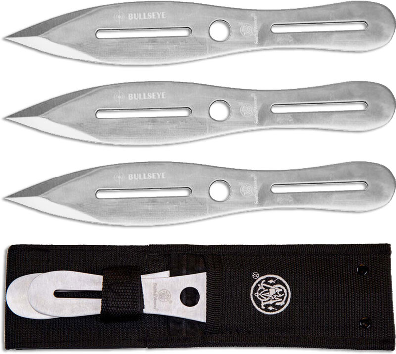 Hong Kong retfærdig Fjerde Smith and Wesson Throwing Knives - 3 Piece Set - 10 Inches Overall - Satin  Finish