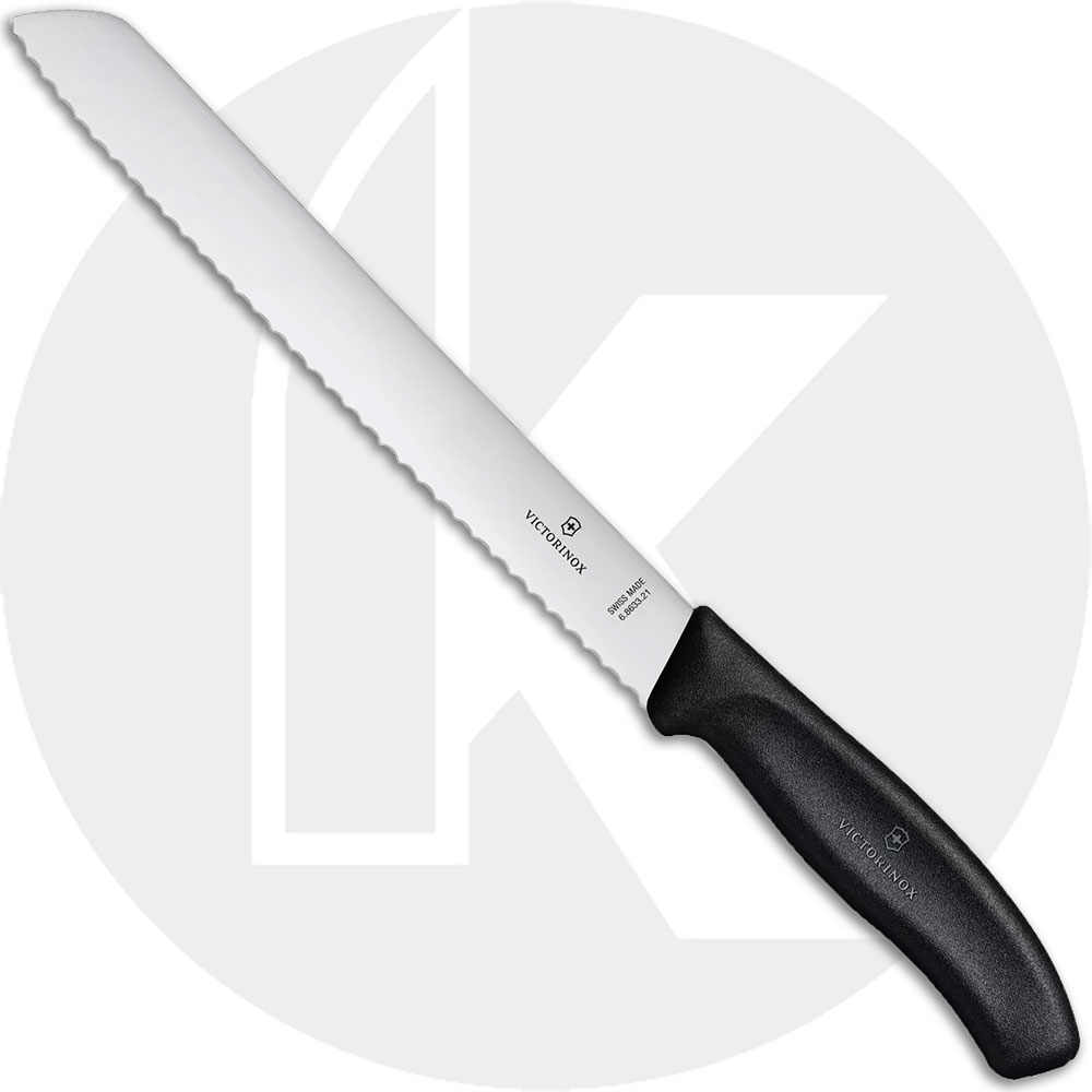 Victorinox Swiss Classic 6.8633.21 Bread Knife - 8.25-Inch Serrated Blade - Black TPE