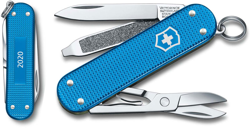 Victorinox Classic SD Knife Limited Edition Aqua Blue Alox 5 Function Multi Tool 0.6221.L20