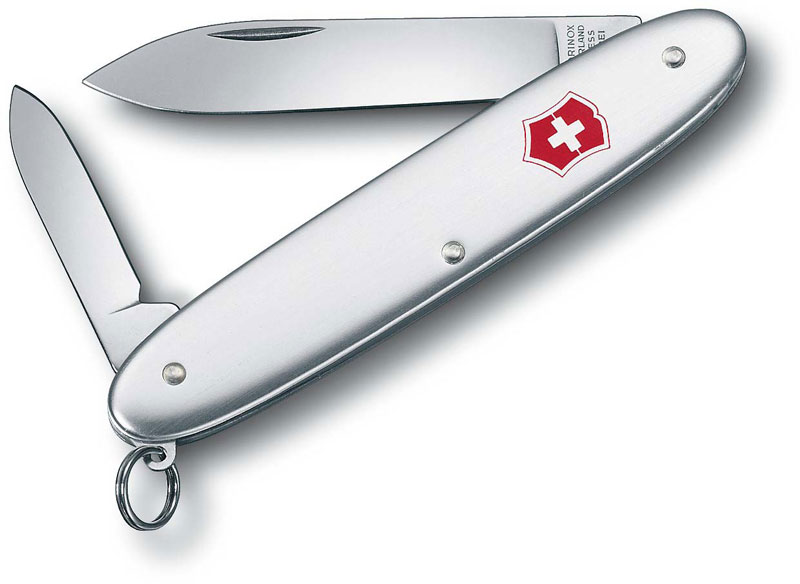 Victorinox 0.6901.16US2 Excelsior Slim Profile Knife - Silver Alox - 2  Blades