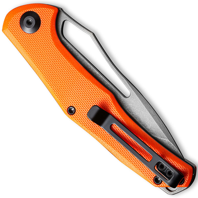 CIVIVI Fracture Knife C2008C Gray Stonewash Tanto Orange G10 Slip Joint Folder