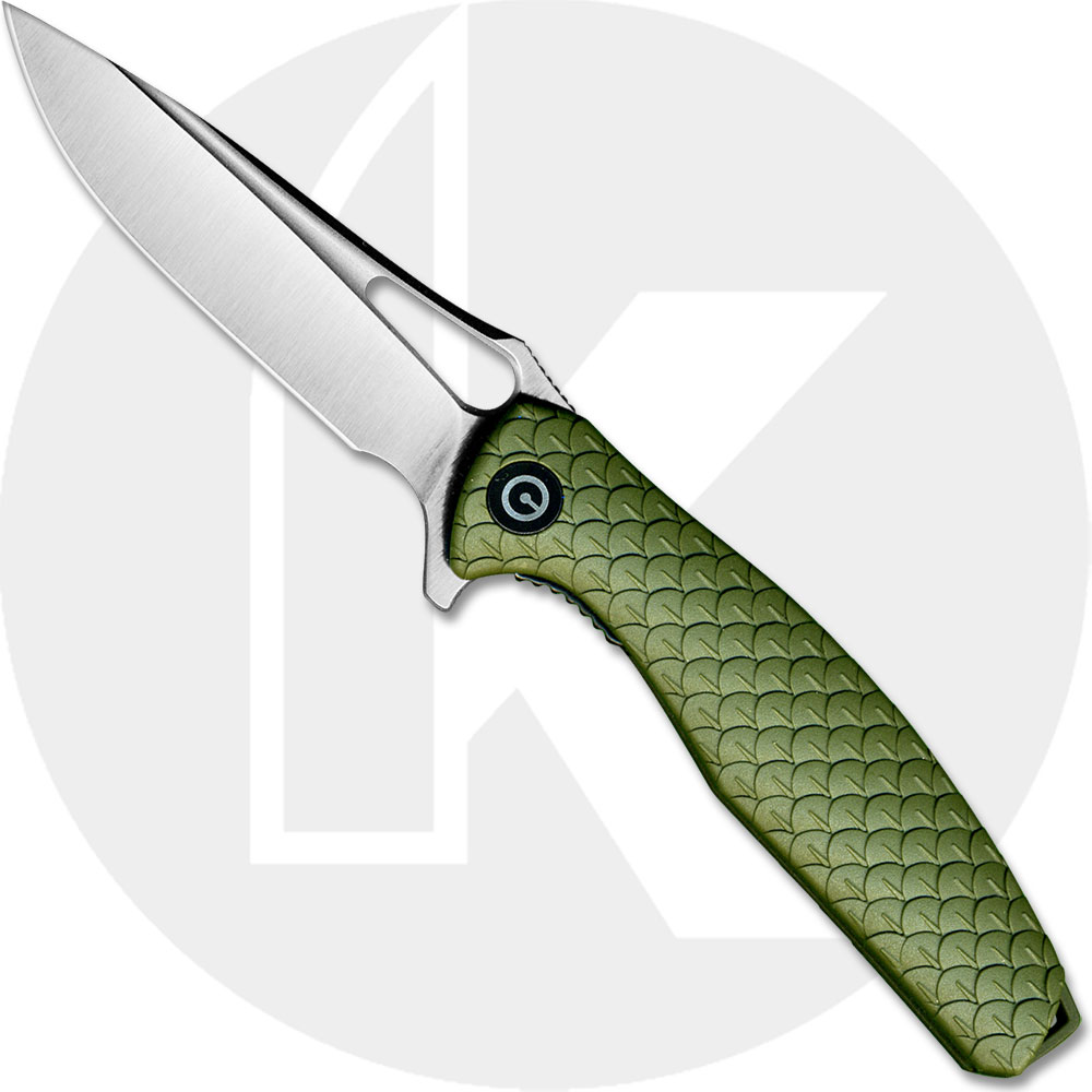 WE Knife C902A CIVIVI Wyvern Satin Drop Point Flipper Folder Green