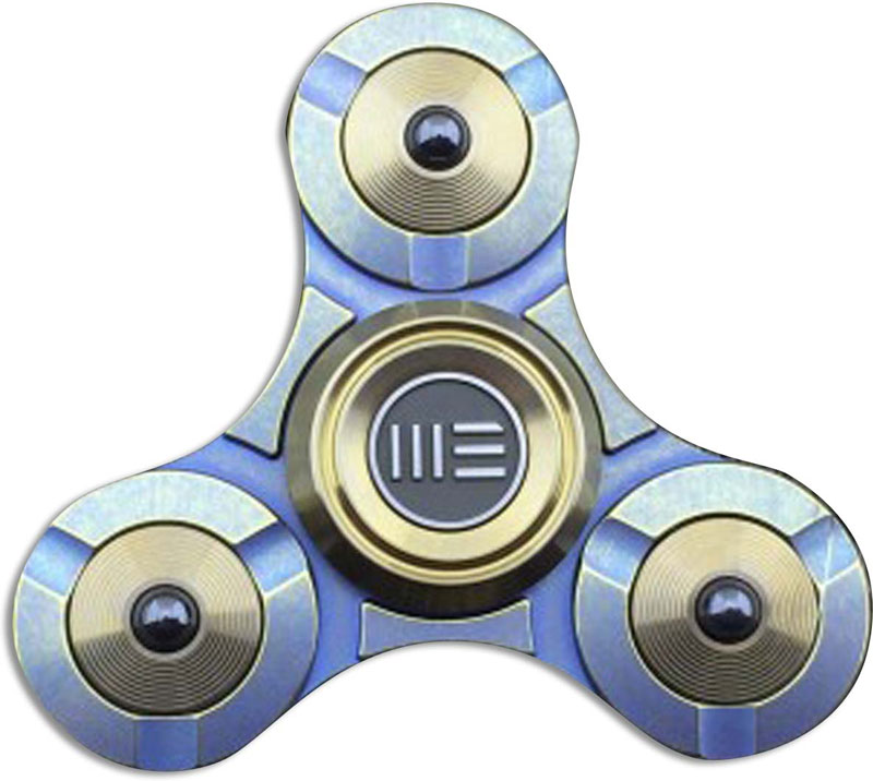 We Knife Company S02B Tri Lobe Fidget Hand Spinner Stress Reliever Titanium