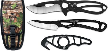 Buck PakLite Field Master, Black with Camo Sheath, BU-141BKSVP1