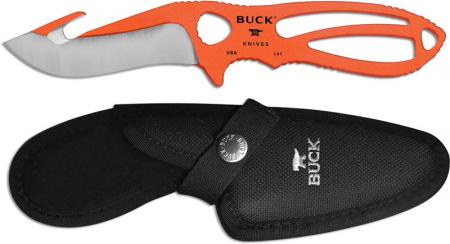 Buck PakLite Gut Hook Skinner, Large Neon Orange, BU-141ORG