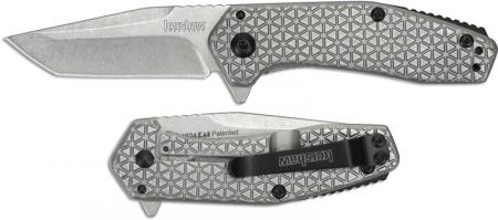 Kershaw 1324 Cathode Knife, Assisted Opening, SW Tanto Blade, SS Handle - Knives Plus