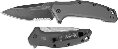 Kershaw Link Knife, BlackWash with Aluminum Handle, KE-1776GRYBWST
