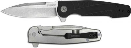 Kershaw 3460 Westin Knife, Les George, assisted opening 3.5 inch stonewash spear point blade, 4.3 inch closed