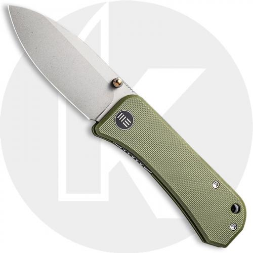 WE Knife Company Banter 2004D - Ben Petersen EDC - Stonewash S35VN Spear Point - Green G10 - Liner Lock Folder