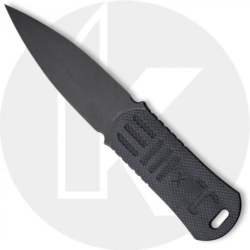 WE Knife Company 2017E OSS Dagger - Justin Lundquist EDC - Black Stonewash 20CV - Double Edge Fixed Blade Dagger - Black Stonewa
