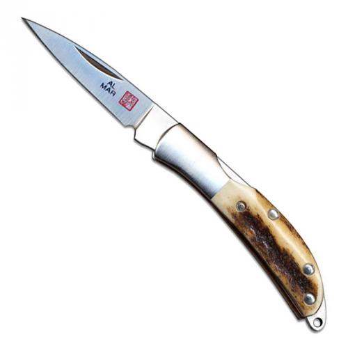 Al Mar Knives: Al Mar Osprey Knife, Stag Handle, AL-1001S