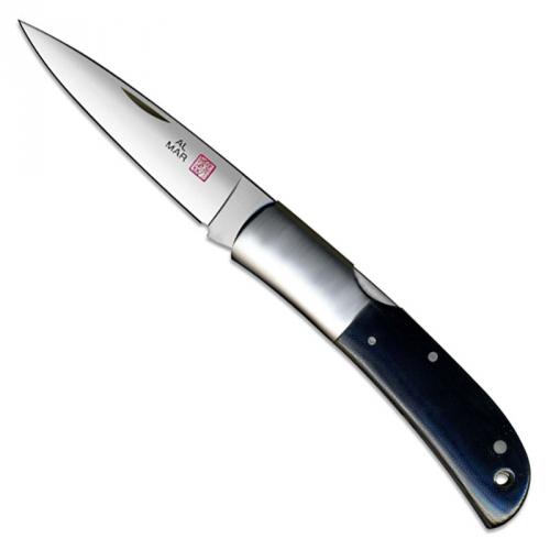 Al Mar Knives: Al Mar Falcon Classic Knife, Micarta, AL-1003BM - DISCONTINUED ITEM - OLD NEW STOCK SERIAL NUMBERED - BNIB