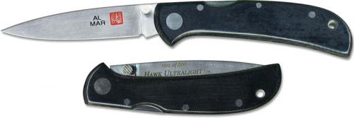 Al Mar Hawk Ultralight Knife 1002UBK1 - Plain Edge High Polish - DISCONTINUED ITEM - OLD NEW STOCK - SERIAL NUMBERED - MADE IN JAPAN