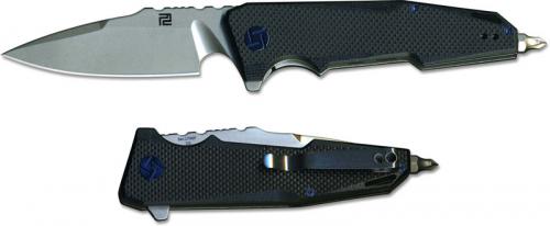 Artisan Predator Knife 1706P-BK Stonewash D2 Spear Point Black G10 Liner Lock Flipper Folder