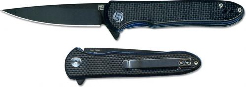 Artisan Shark Knife 1707PS-BBKF Small Black D2 Drop Point Black G10 Liner Lock Flipper Folder