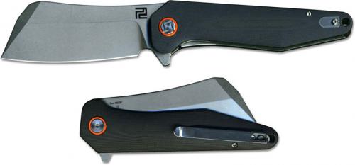 Artisan Osprey Knife 1803P-BKC Stonewash D2 Sheepfoot Black G10 Liner Lock Flipper Folder