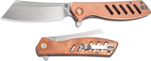 Artisan Limited Edition Tomahawk Knife 1815P-CA - Slotted Copper - Stonewash D2 Reverse Tanto