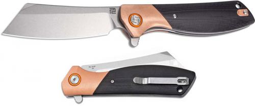 Artisan Limited Edition Tomahawk Knife 1815P-CG4 - Black G10 and Copper - Stonewash D2 Reverse Tanto