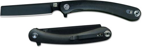 Artisan Orthodox Knife 1817P-BBKC Black D2 Razor Style Blade Black G10 Liner Lock Flipper Folder