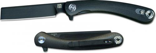 Artisan Orthodox Knife 1817PS-BBKC Small Black D2 Razor Style Blade Black G10 Liner Lock Flipper Folder