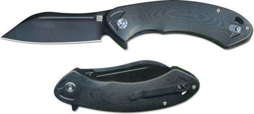 Artisan Immortal Knife 1818P-BBKC Black D2 Modified Drop Point Black G10 Liner Lock Flipper Folder