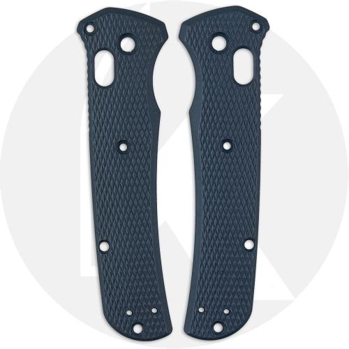 AWT Benchmade Bailout Scales - Checker Milling - Exclusive Midnight Blue Anodized