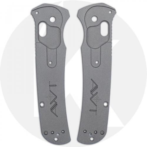 AWT Benchmade Bailout Custom Aluminum Scales - Archon Series - Gun Metal Grey - Cerakote - USA Made