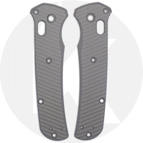 AWT Benchmade Bailout Custom Aluminum Scales - Archon Series - Gun Metal Grey - Cerakote - USA Made