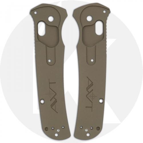 AWT Benchmade Bailout Custom Aluminum Scales - Archon Series - Magpul FDE - Cerakote - USA Made