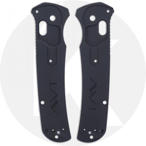 AWT Benchmade Bailout Custom Aluminum Scales - Archon Series - Armor Black - Cerakote - USA Made