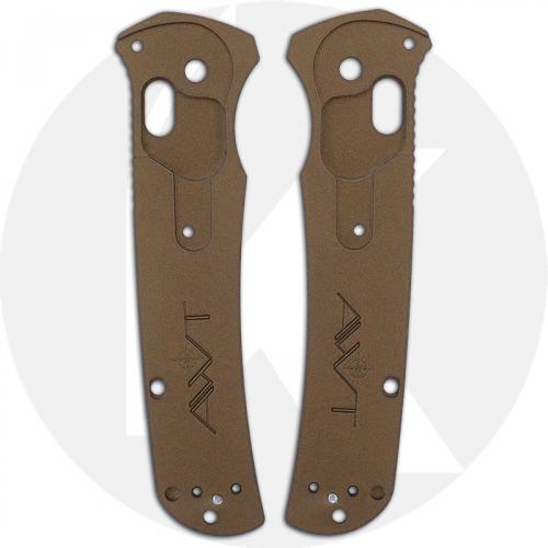 AWT Benchmade Bailout Custom Aluminum Scales - Archon Series - Burnt Bronze - Cerakote - USA Made