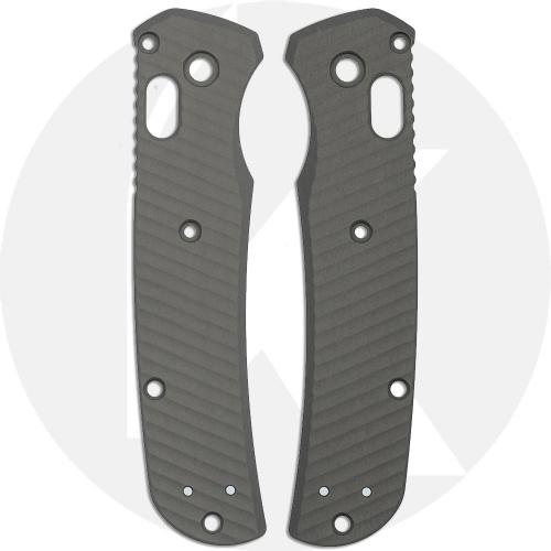 AWT Benchmade Bugout Custom Aluminum Scales - Archon Series - Sniper Grey Anodized - USA Made