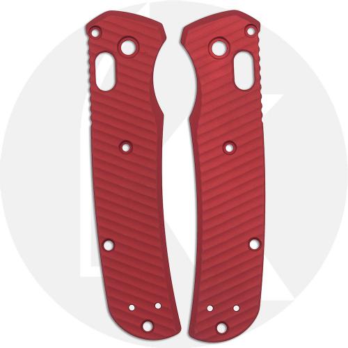 AWT Benchmade Bugout Custom Aluminum Scales - Archon Series - Weathered Red Anodized - USA Made