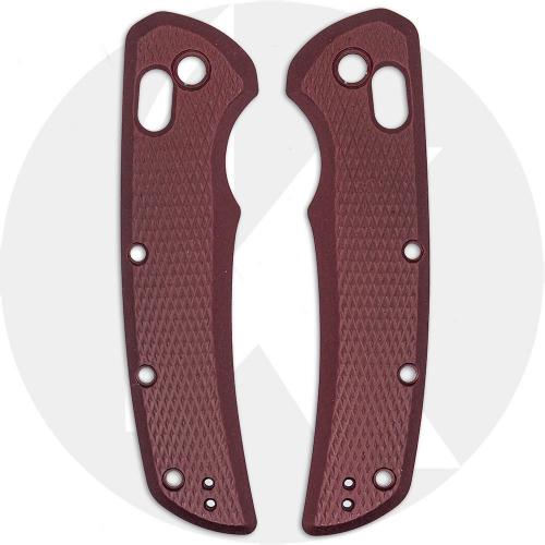 AWT Hogue Deka Scales - Archon Series - Contoured - Checker Milling - Exclusive Oxblood Type III Hard Coat
