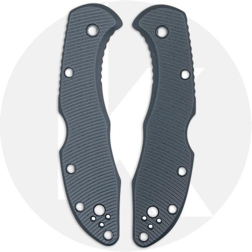 AWT Spyderco Delica Custom Aluminum Scales - Aggressive Agent Series - Exclusive Midnight Blue Type III Hard Coat